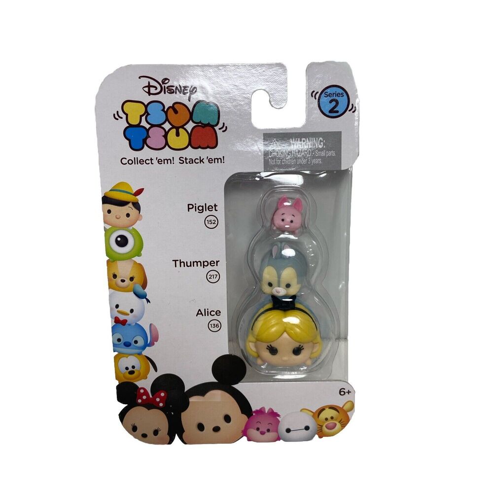 Disney Tsum Tsum Series 1 Figure 3-Pack 138 Alice 217 Thumper 152 Piglet NEW